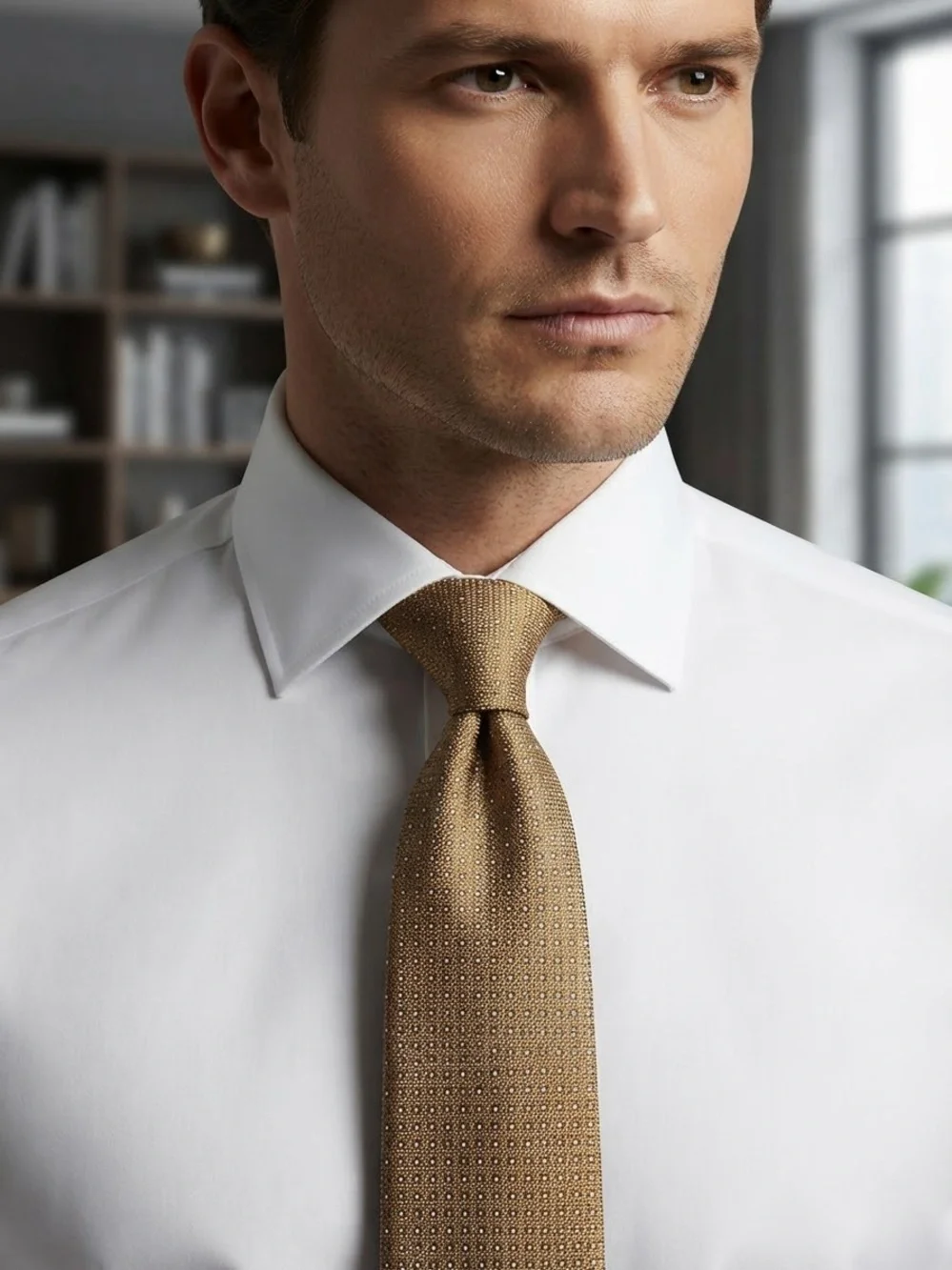 CANALI Men's Jacquard Silk Tie Brown